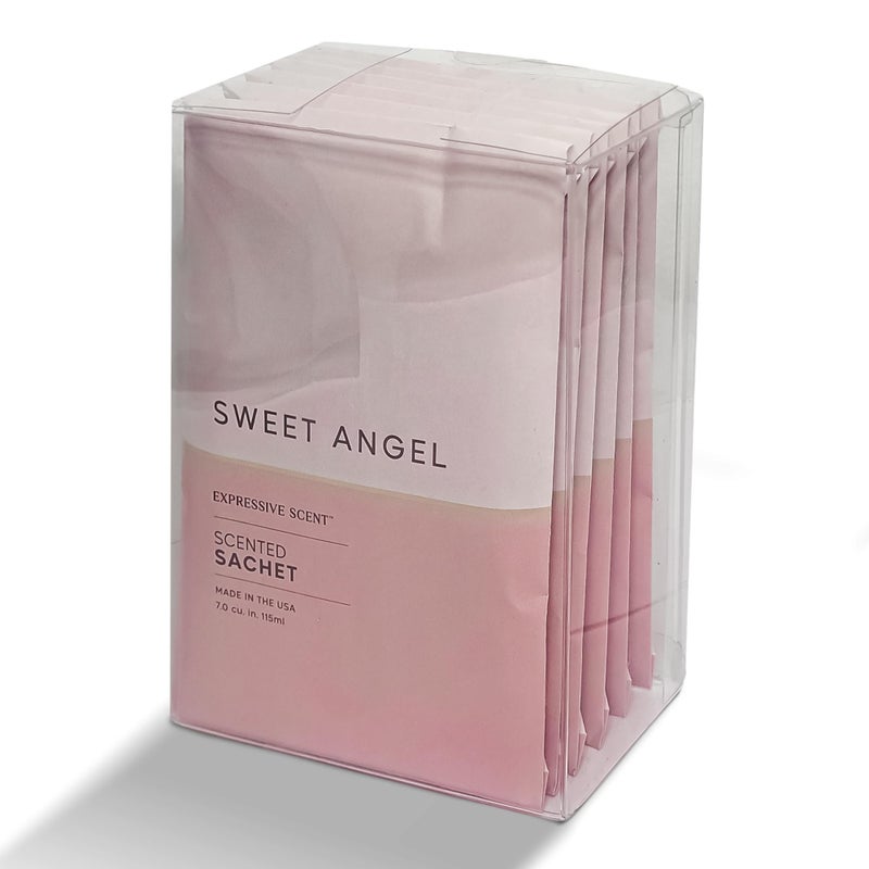 Expressive Scent 6 Pack Sachet (Sweet Angel) Long Lasting Home Fragrance for Drawers Dressers Closets Cars Kitchen - Image 1